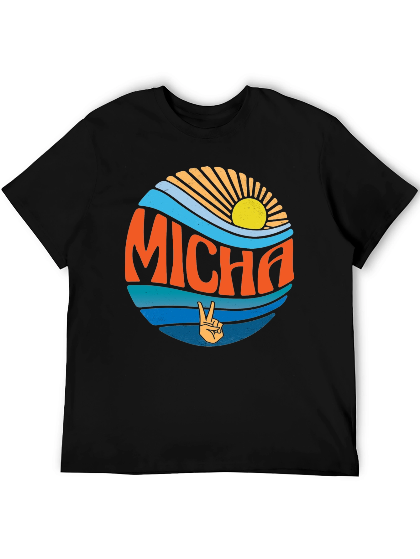 Retro Micha Peace Sign Graphic Tee