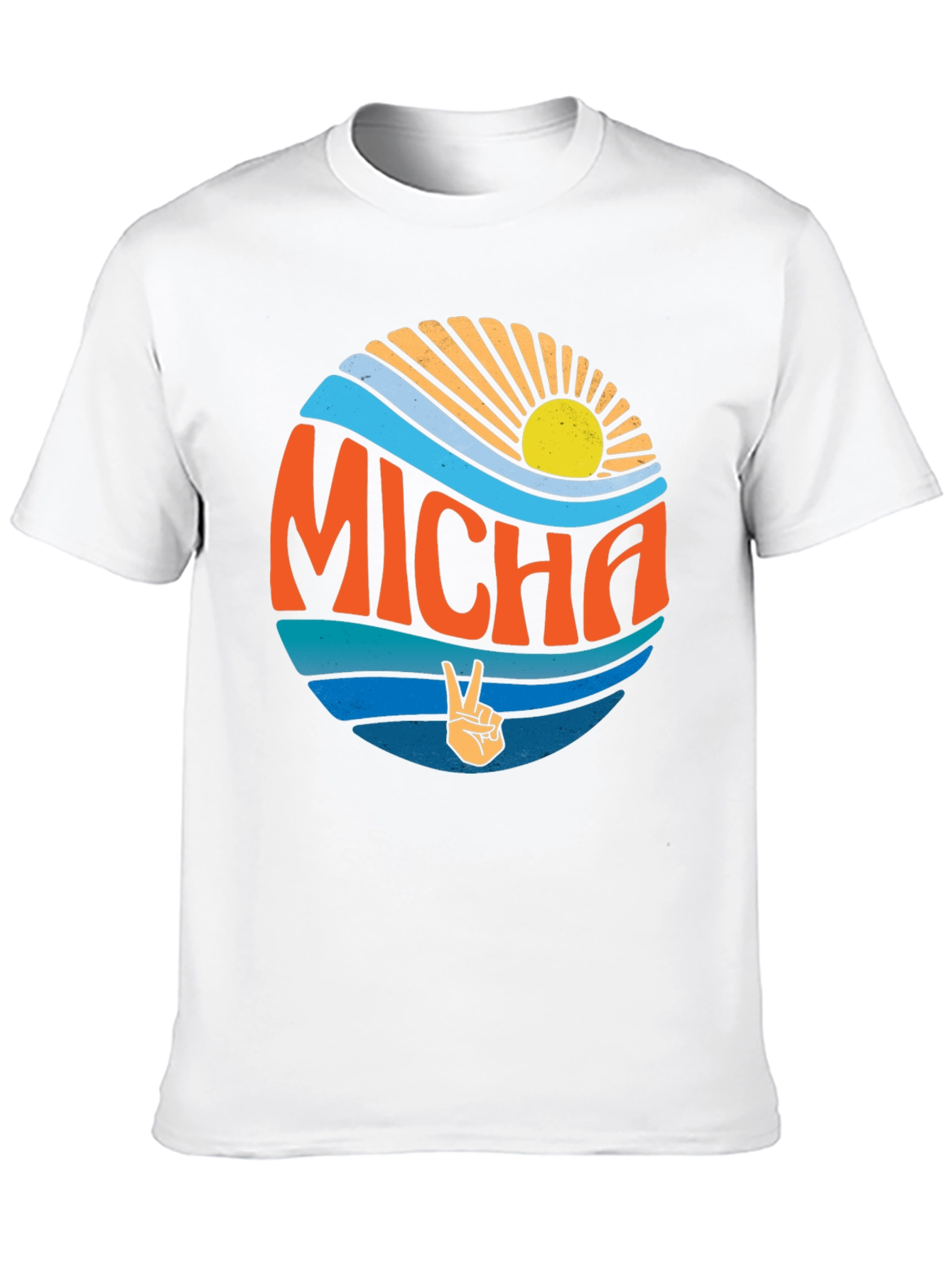 Retro Micha Peace Sign Graphic Tee