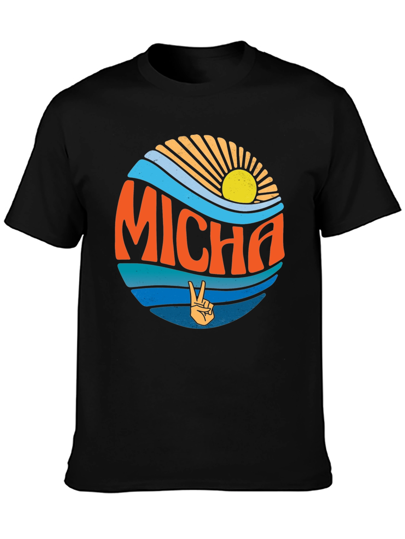 Retro Micha Peace Sign Graphic Tee