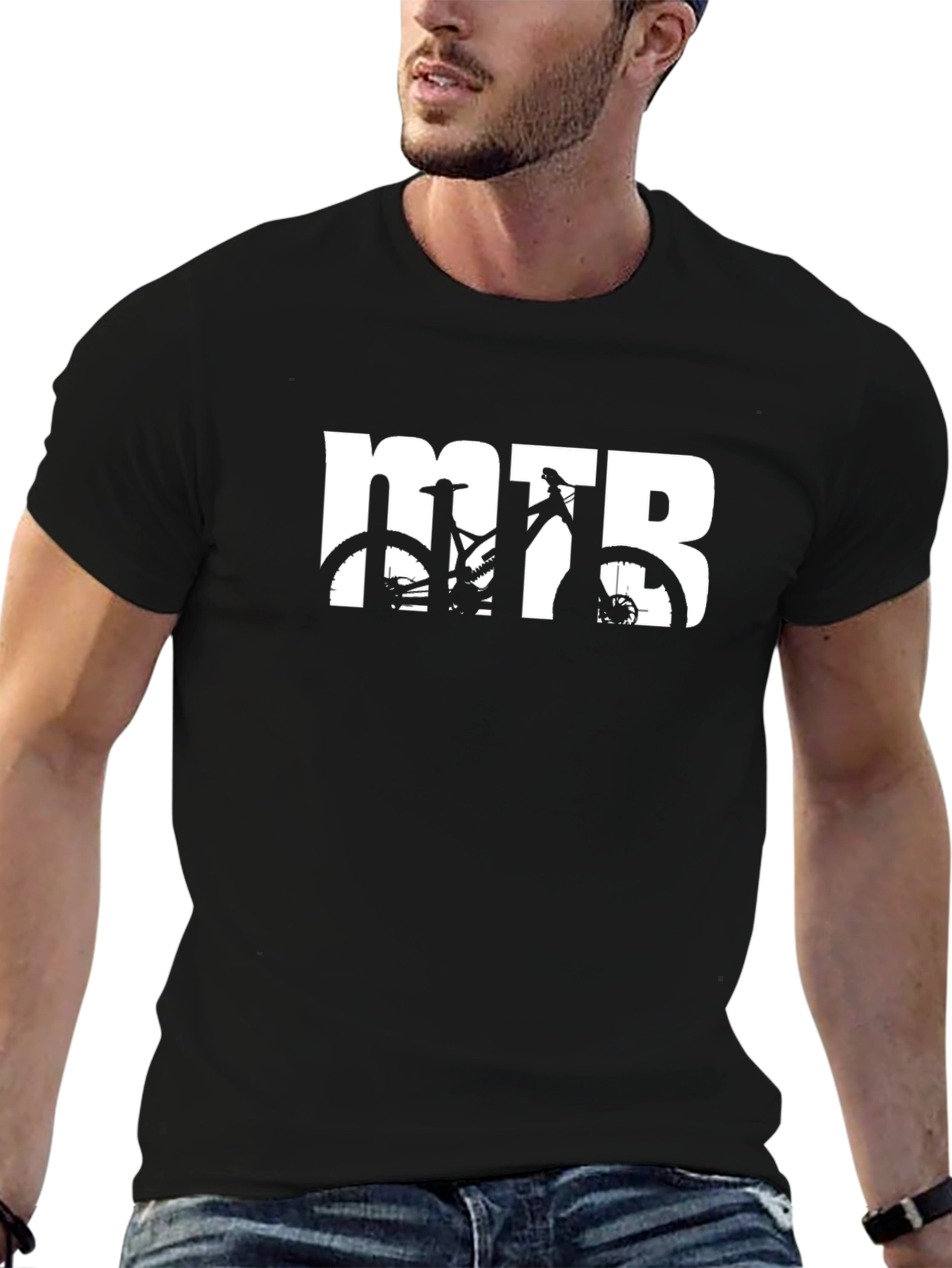 MTB Mountain Bike T-Shirt - Black Graphic Tee