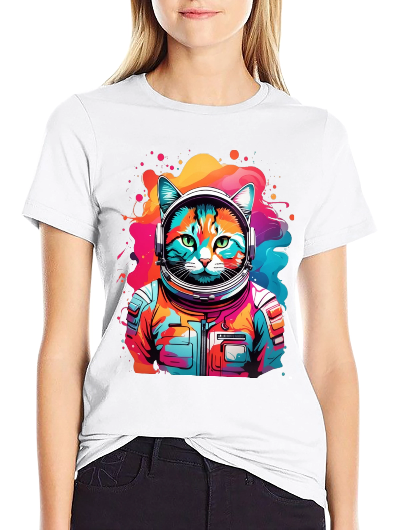 Astronaut Cat T-Shirt - Space Adventure Tee