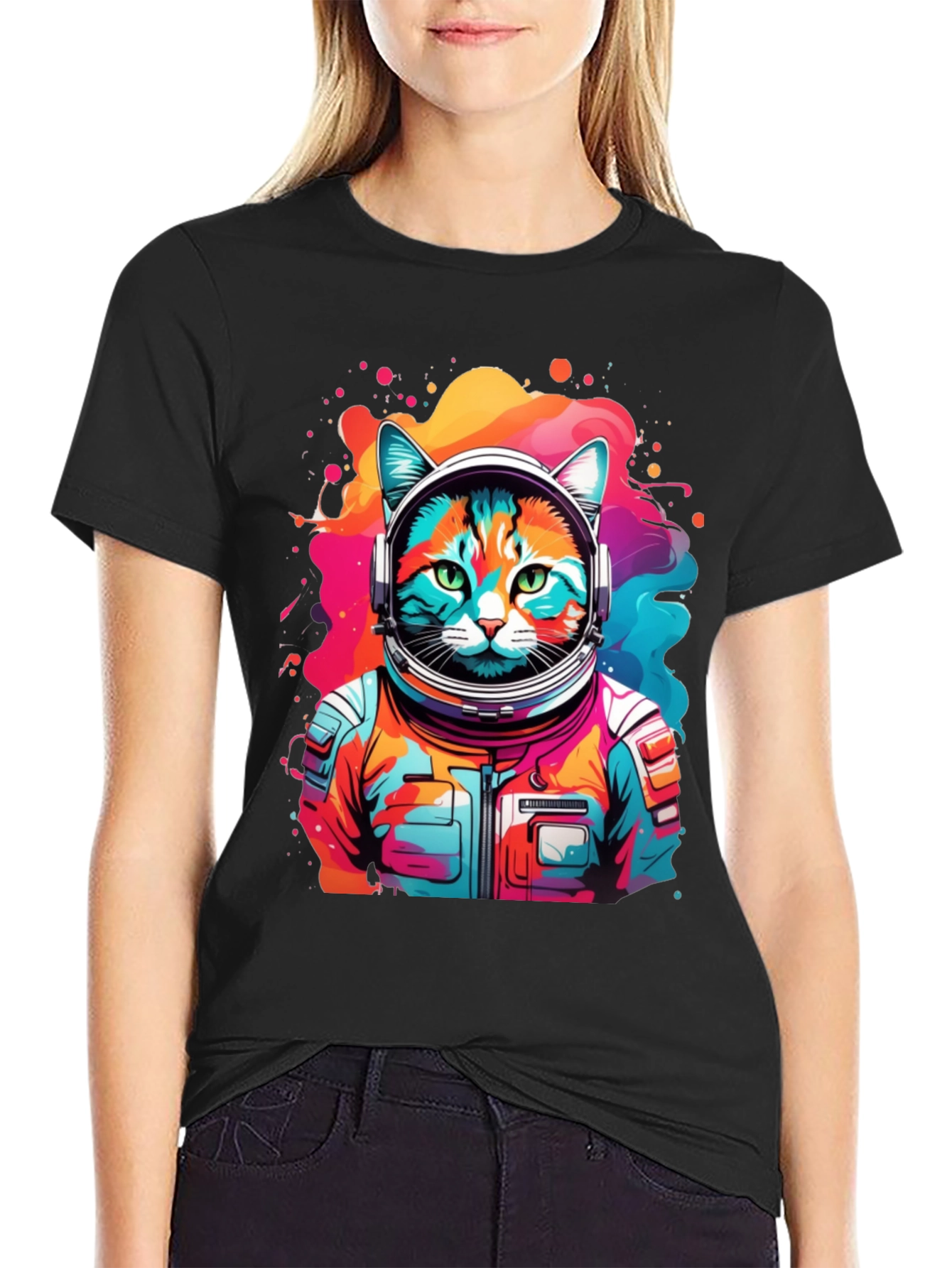 Astronaut Cat T-Shirt - Space Adventure Tee