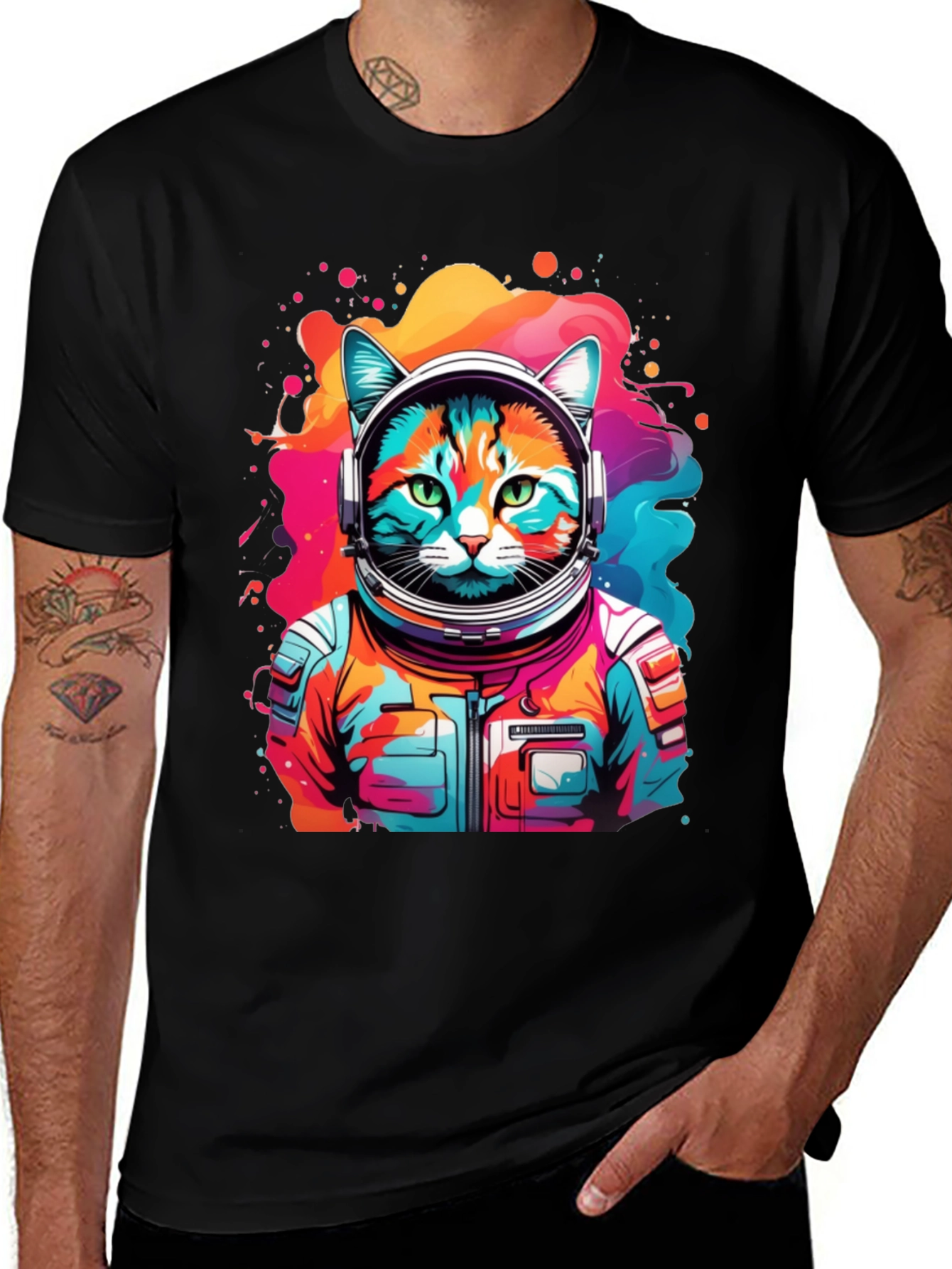Astronaut Cat T-Shirt - Space Adventure Tee