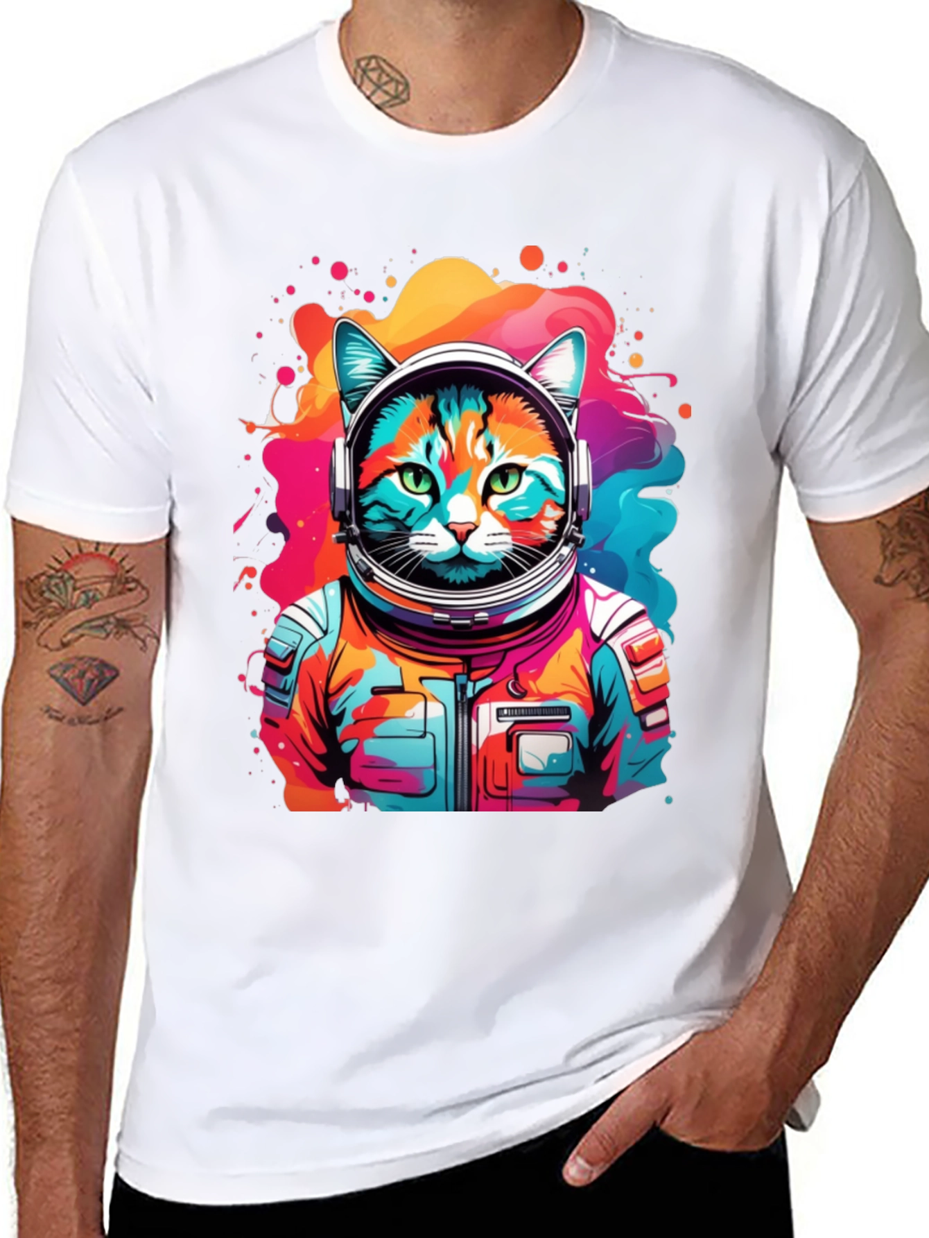 Astronaut Cat T-Shirt - Space Adventure Tee