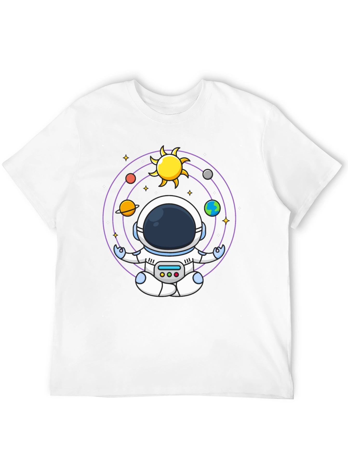 Astronaut Meditation T-Shirt - Black Cotton Blend