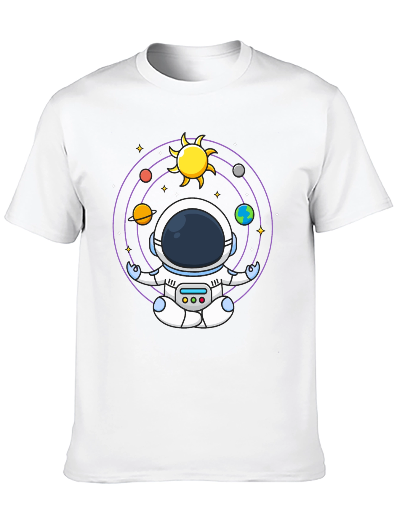 Astronaut Meditation T-Shirt - Black Cotton Blend