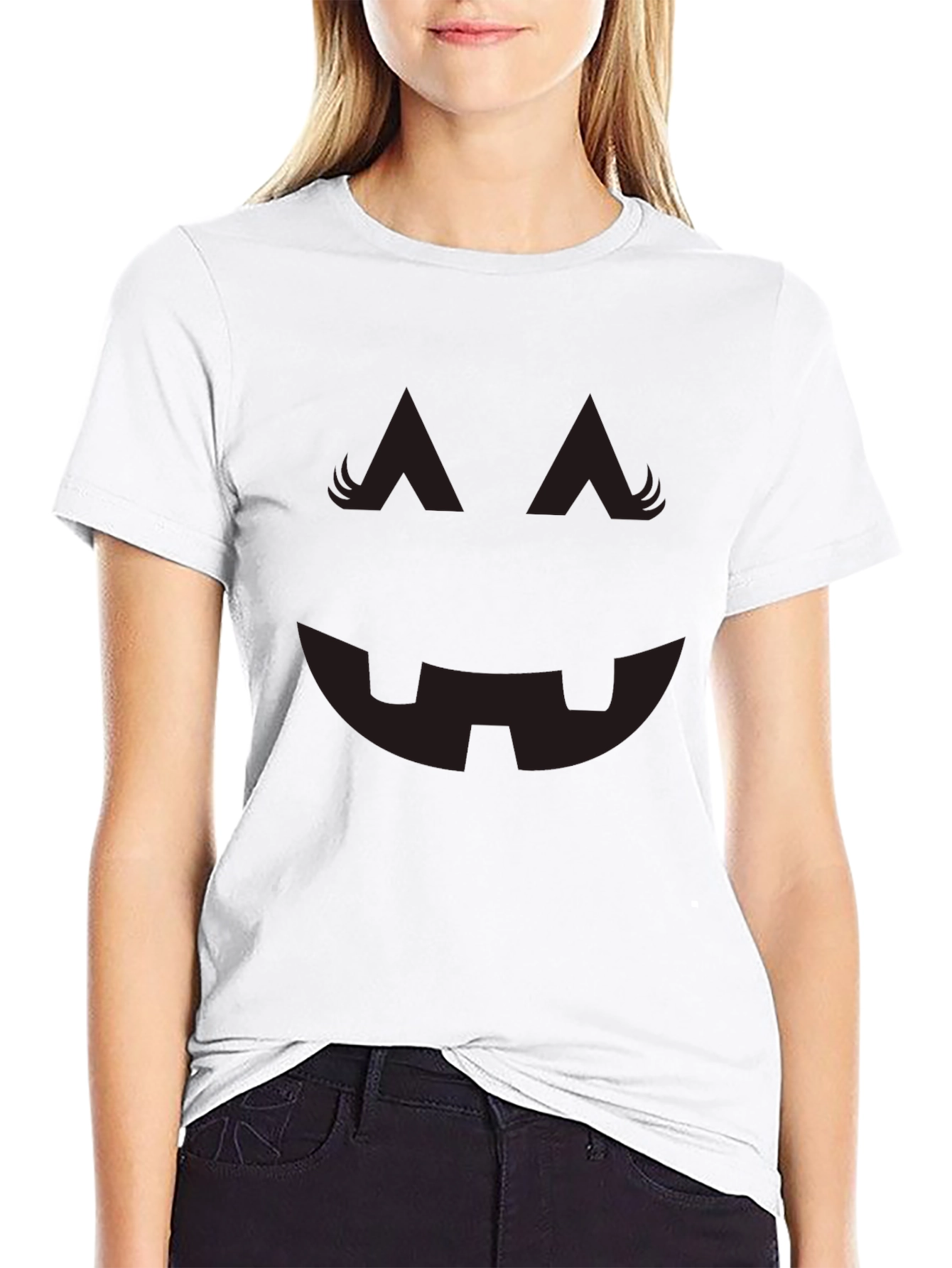 Jack-O-Lantern Face T-Shirt: Spooky Season Essential