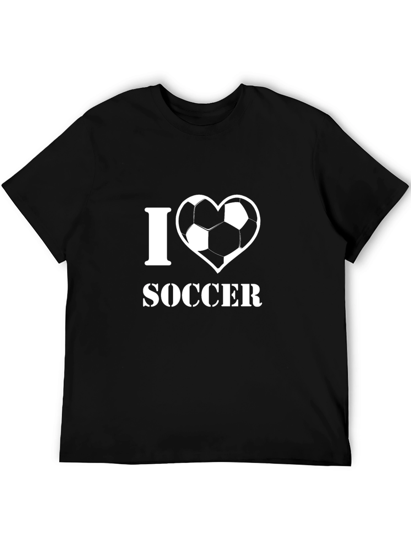 I Heart Soccer T-Shirt - Black Cotton Tee