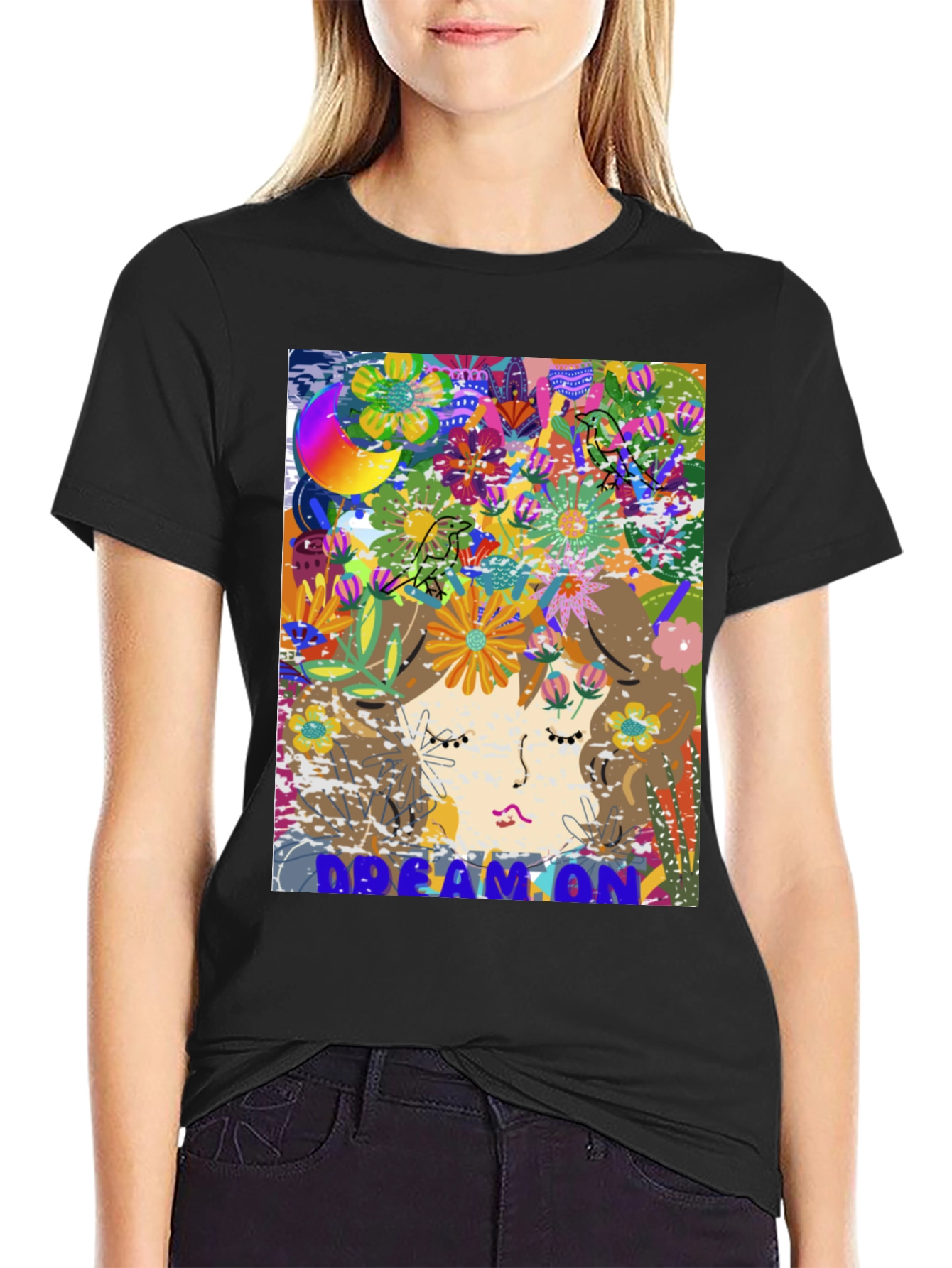 Dream On Graphic Tee - Artistic Design