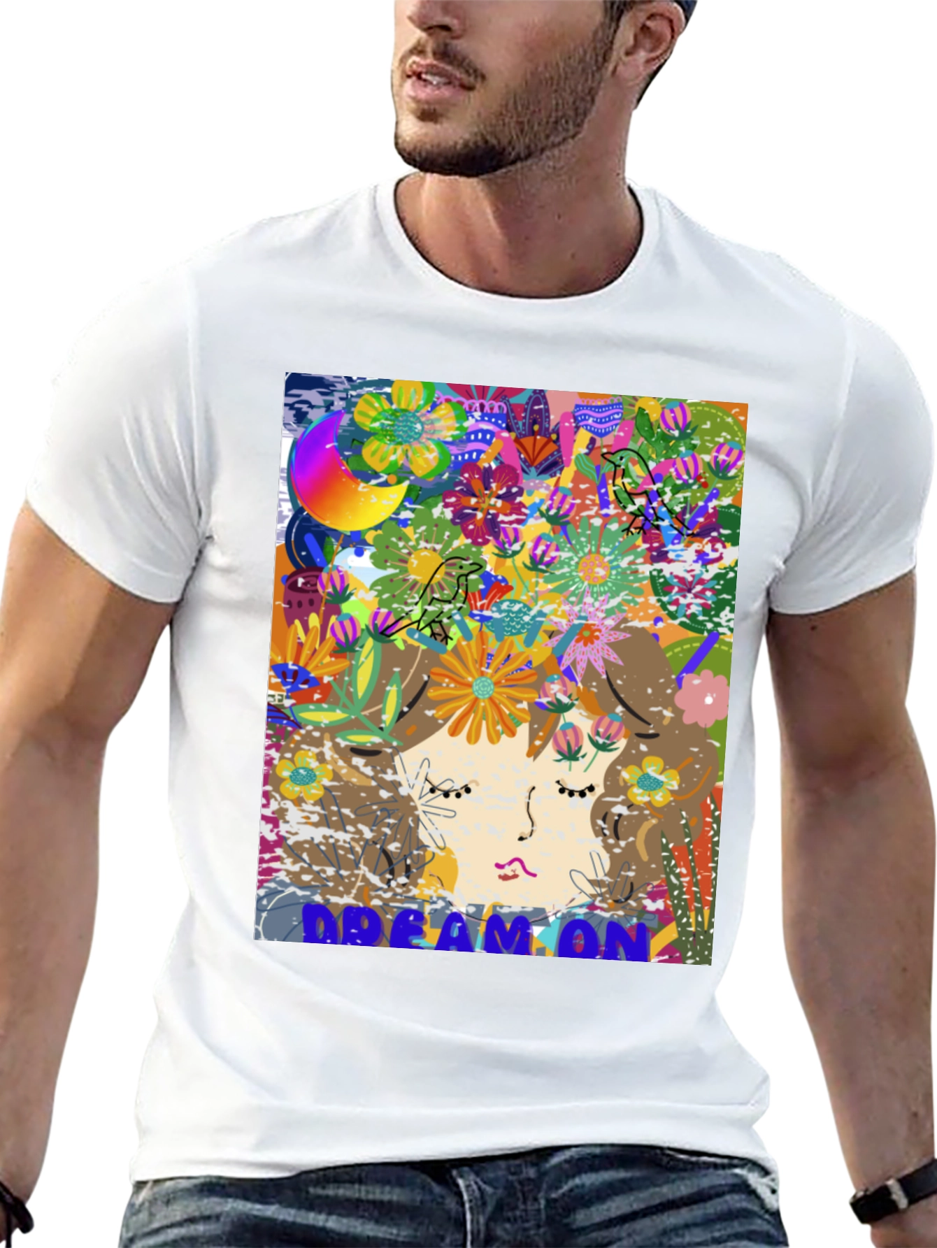 Dream On Graphic Tee - Artistic Design