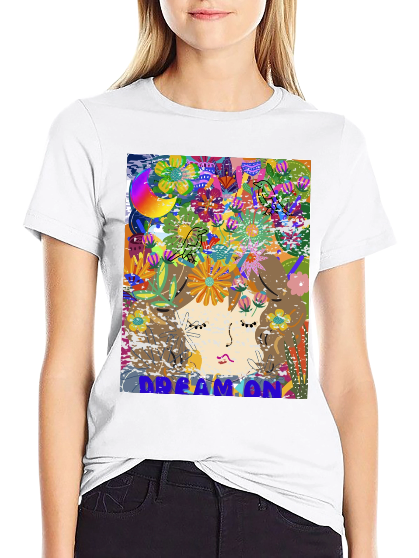 Dream On Graphic Tee - Artistic Design