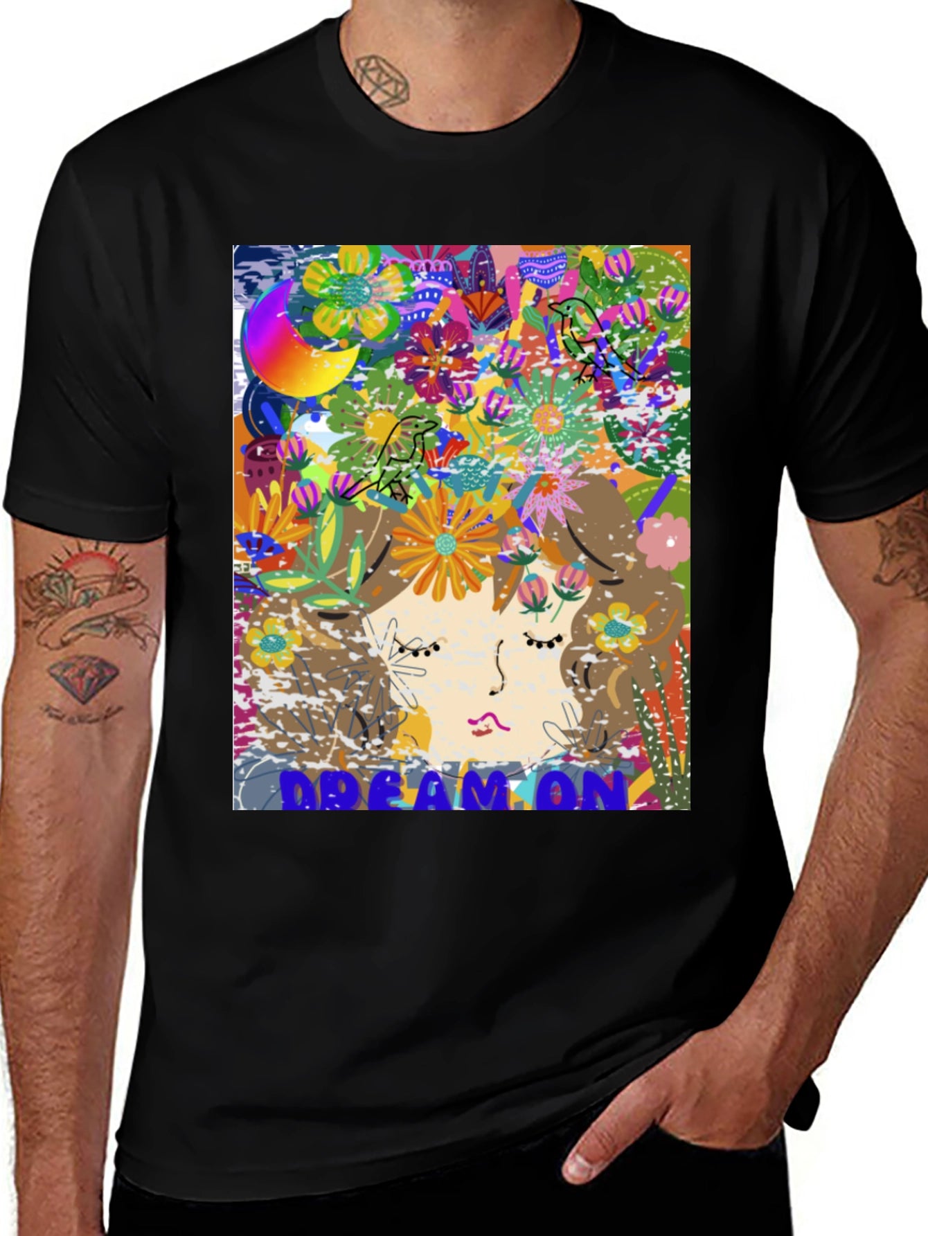 Dream On Graphic Tee - Artistic Design