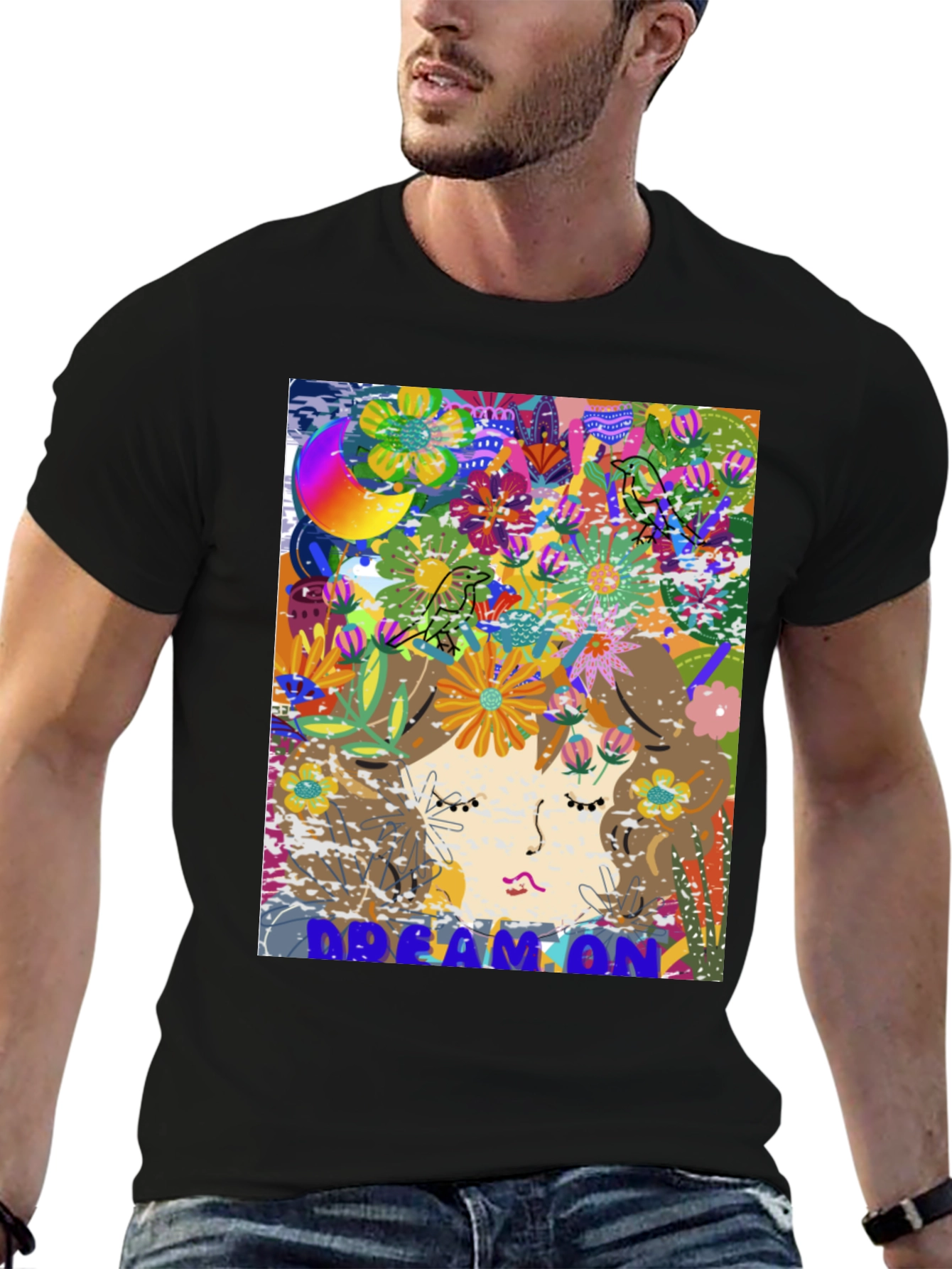 Dream On Graphic Tee - Artistic Design