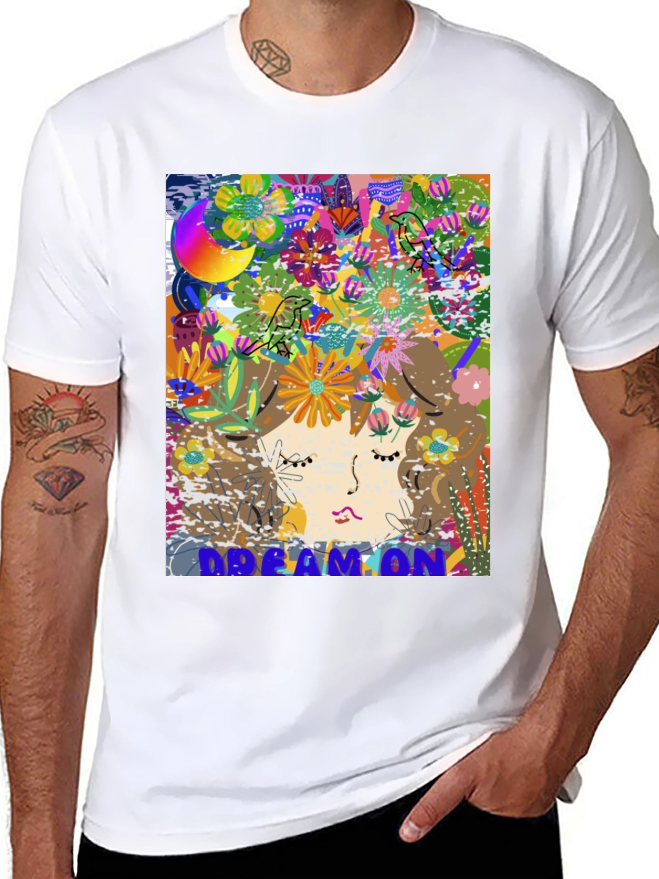 Dream On Graphic Tee - Artistic Design