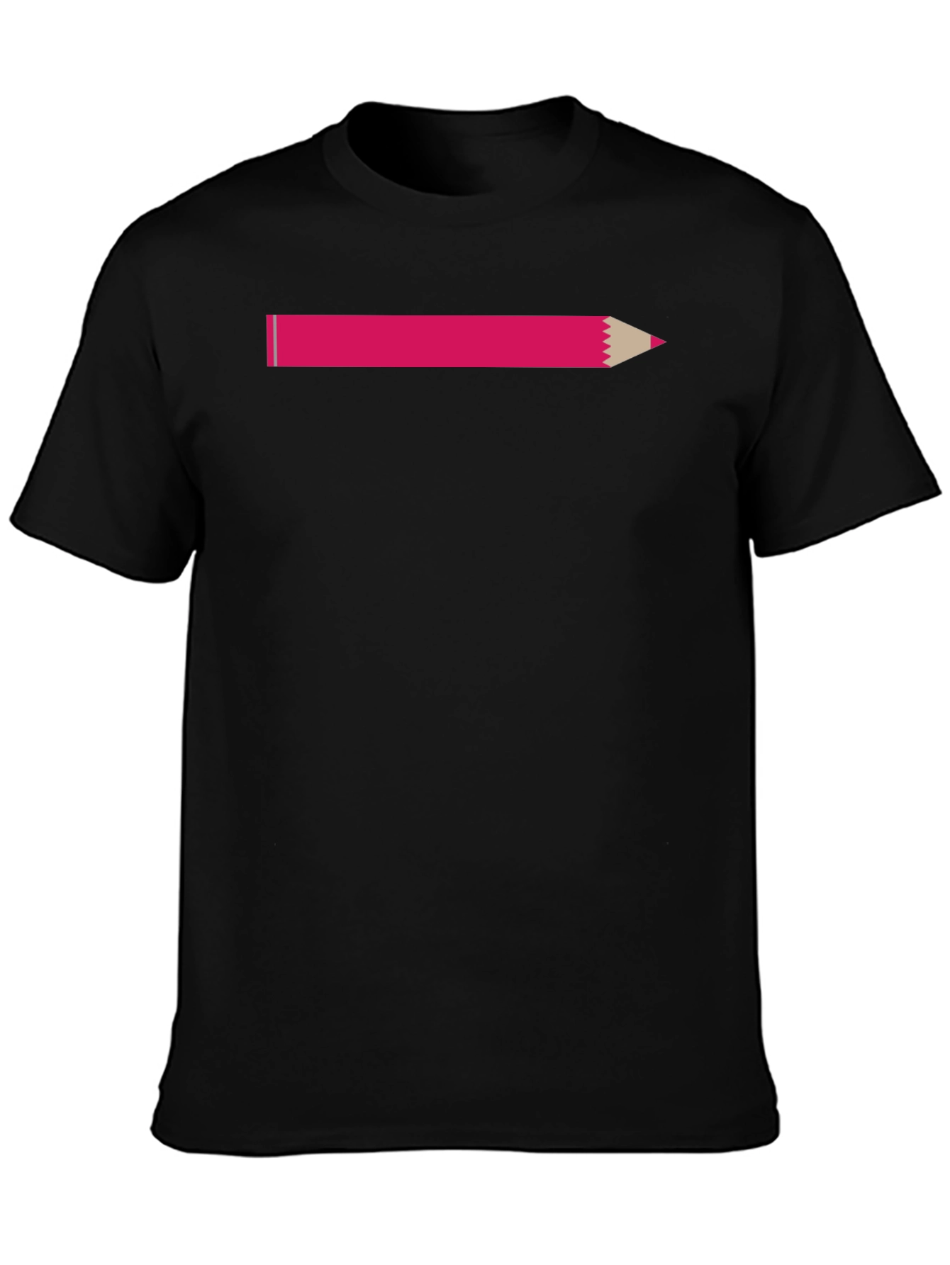 Pink Pencil Graphic T-Shirt - Casual Style