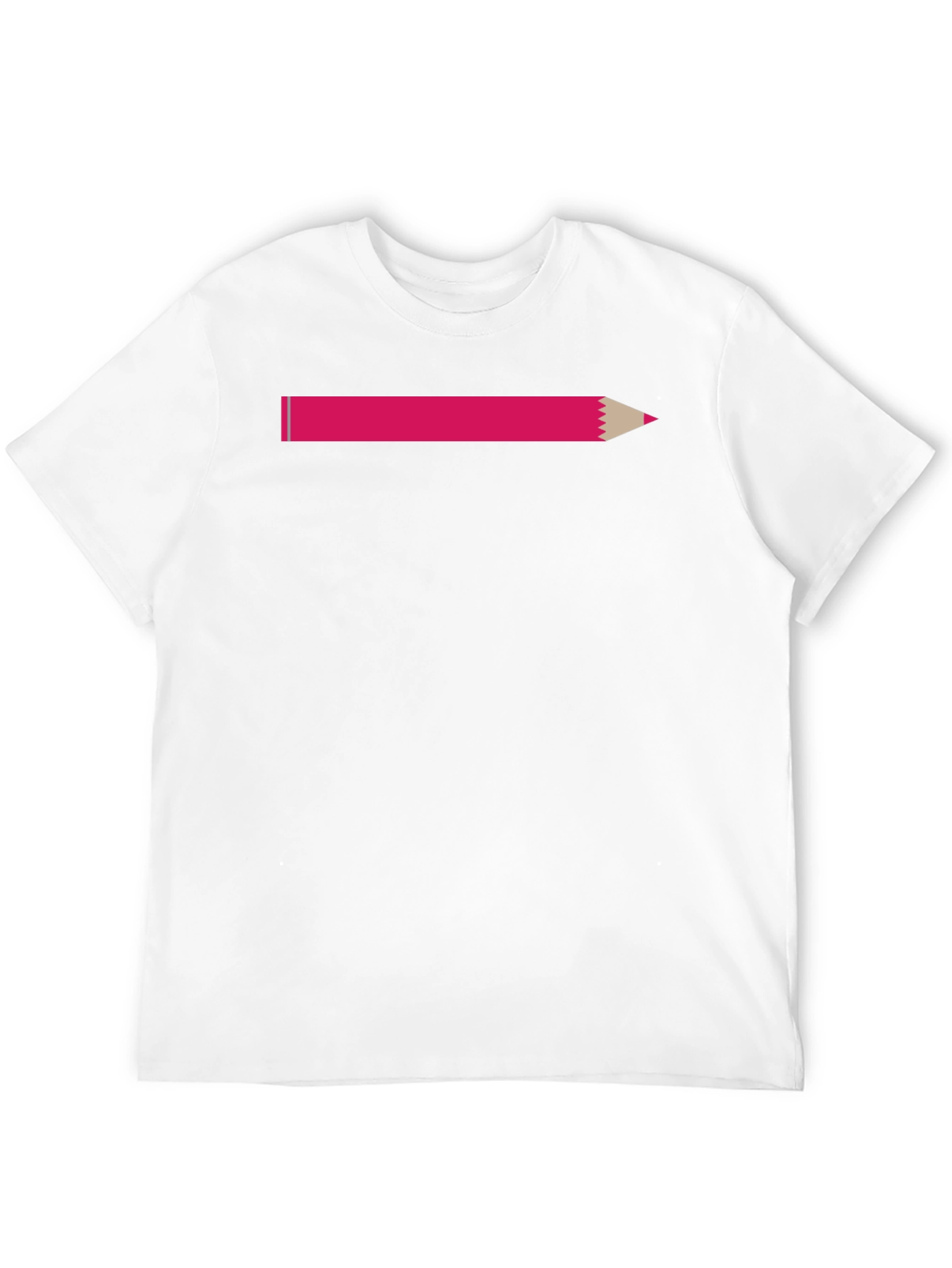 Pink Pencil Graphic T-Shirt - Casual Style