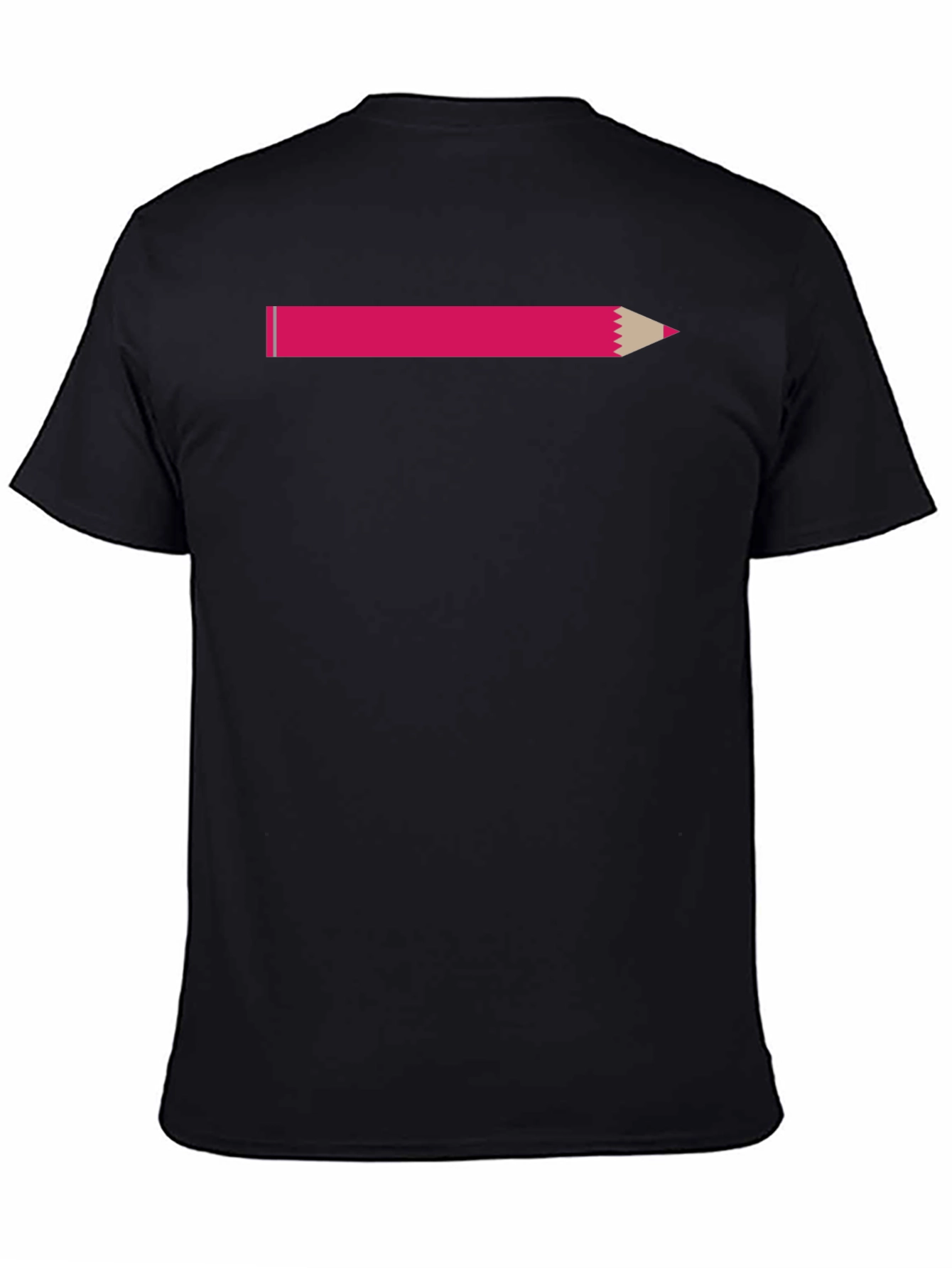 Pink Pencil Graphic T-Shirt - Casual Style