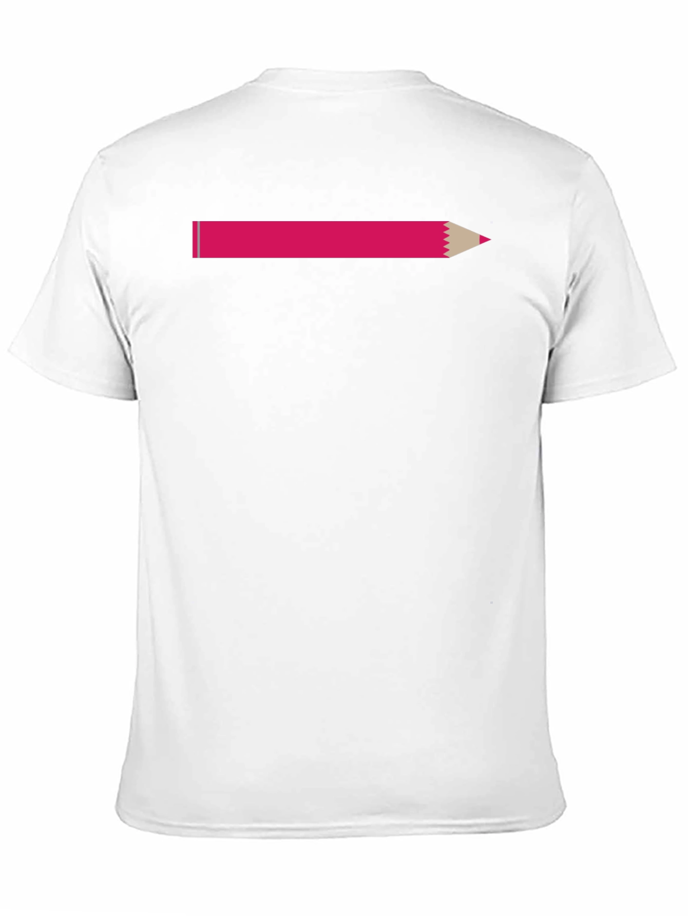 Pink Pencil Graphic T-Shirt - Casual Style