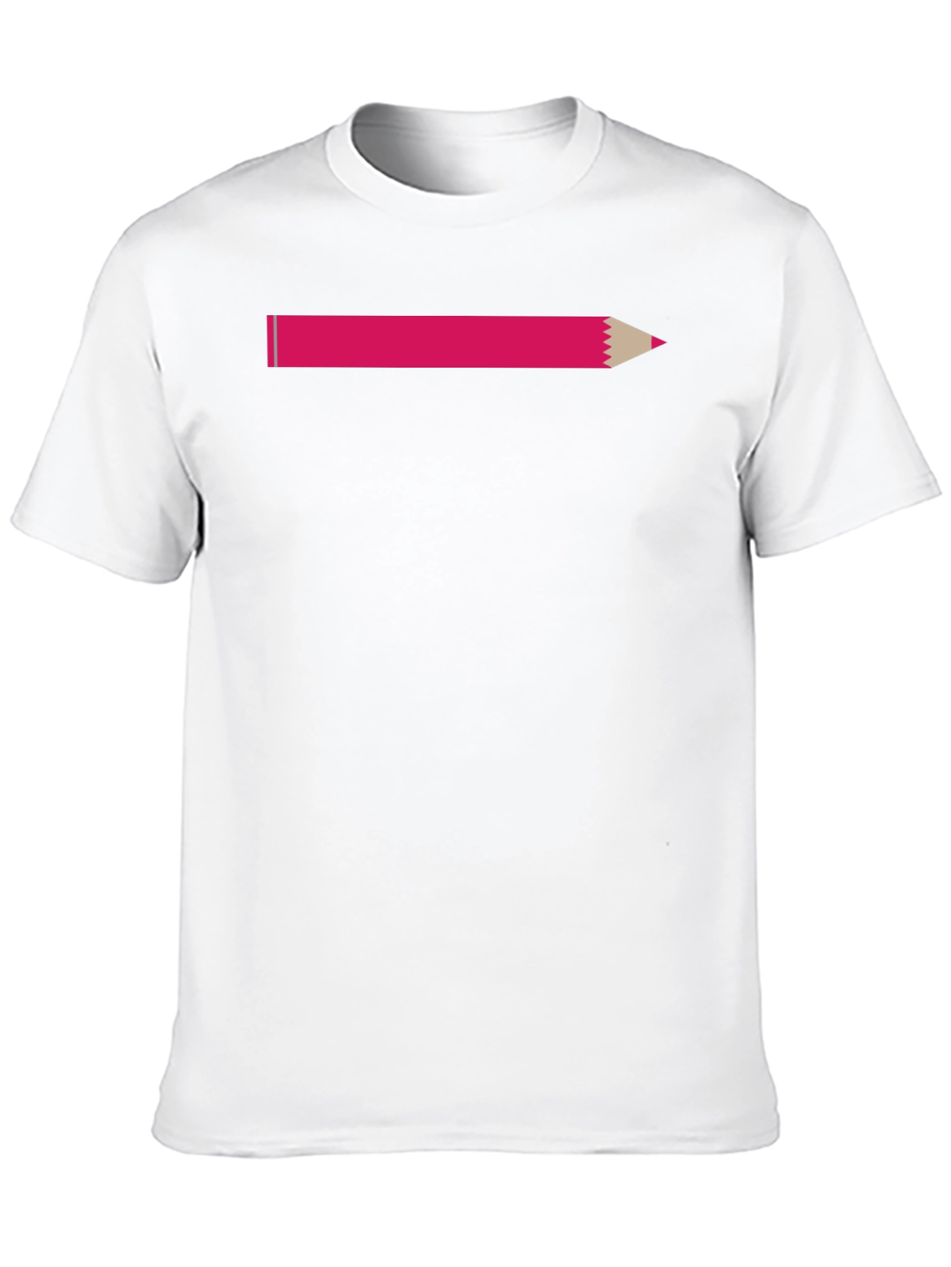 Pink Pencil Graphic T-Shirt - Casual Style