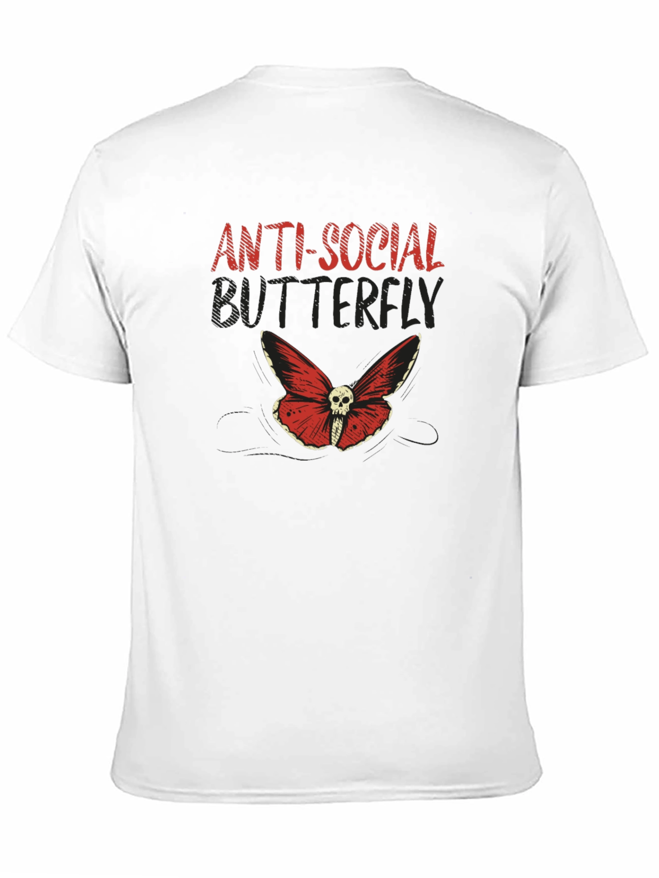 Anti-Social Butterfly Graphic T-Shirt