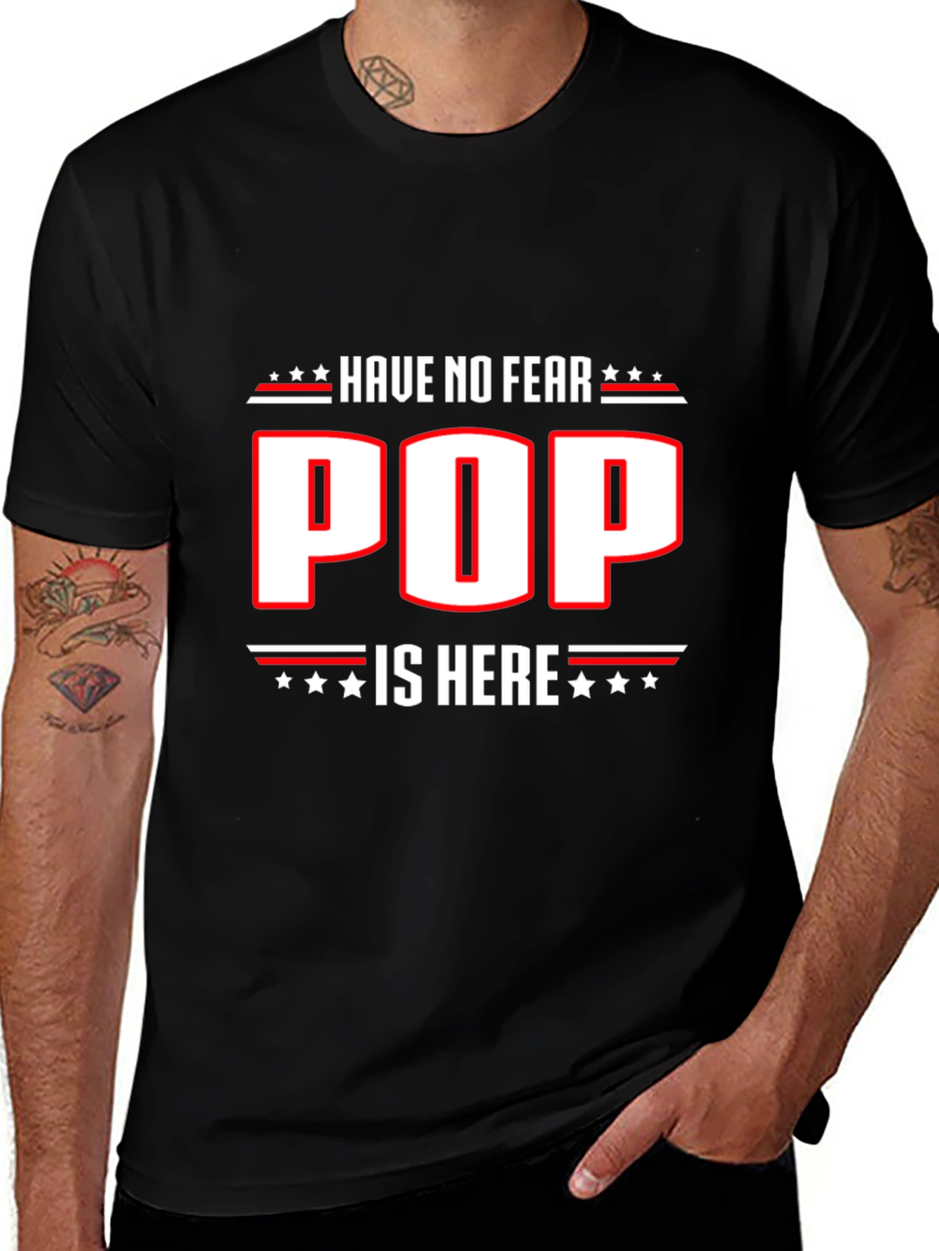 Have No Fear Pop Is Here Black T-Shirt