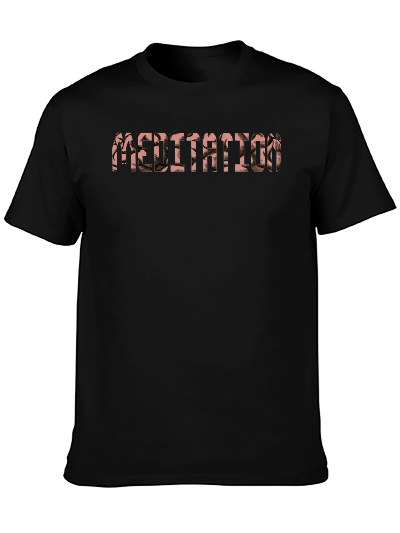 Meditation Graphic Black T-Shirt