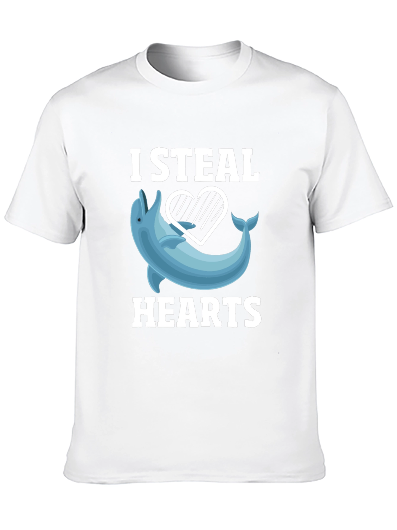 I Steal Hearts Dolphin Graphic T-Shirt