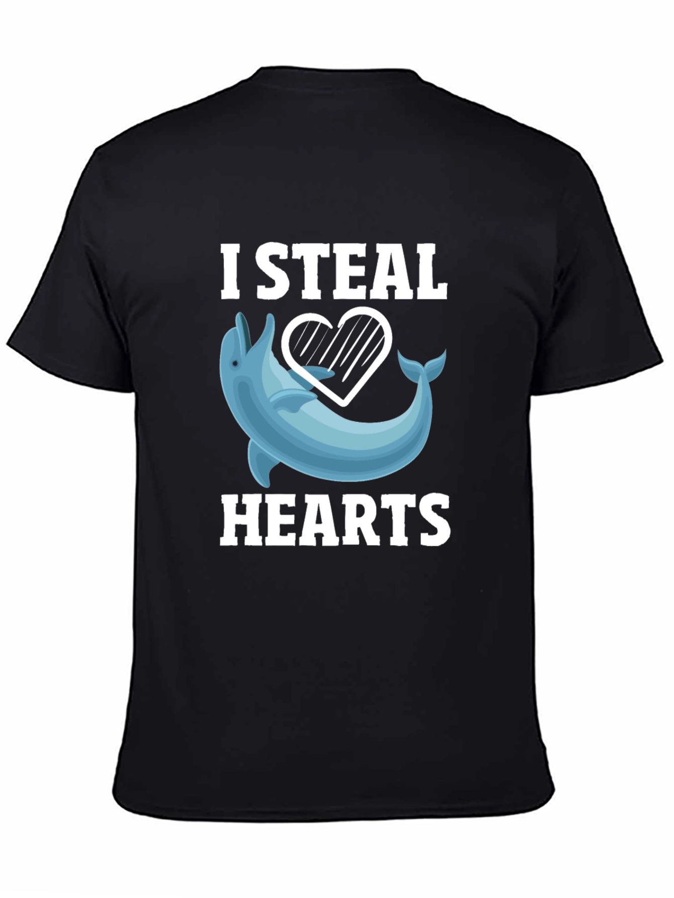 I Steal Hearts Dolphin Graphic T-Shirt