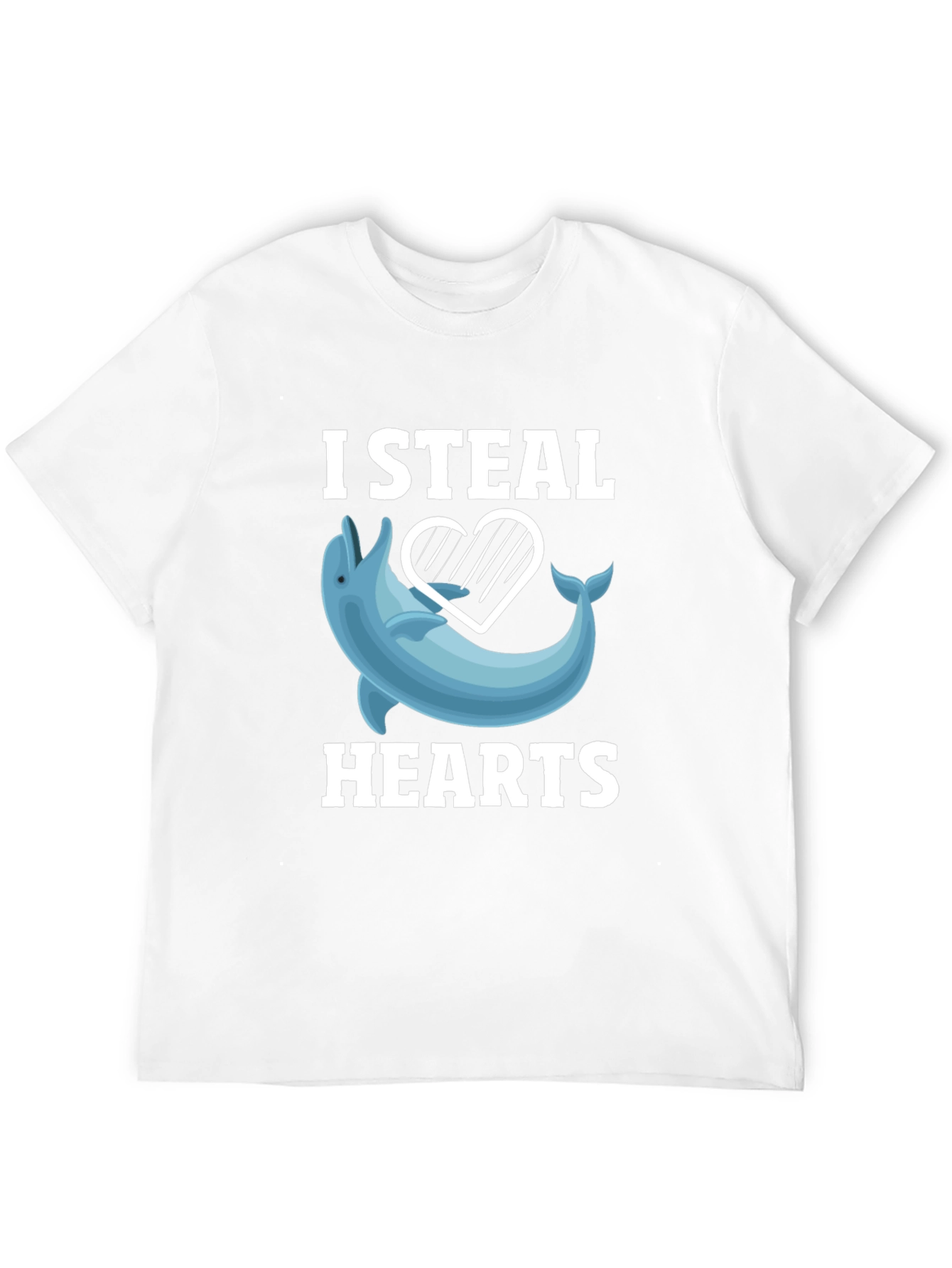 I Steal Hearts Dolphin Graphic T-Shirt