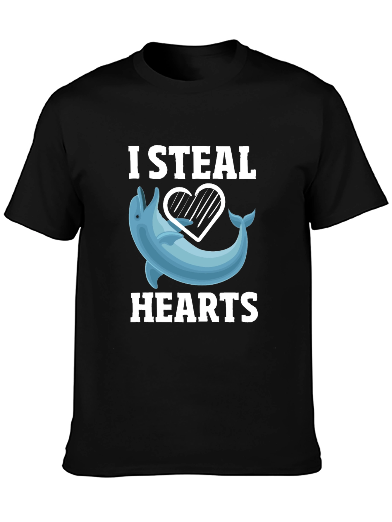 I Steal Hearts Dolphin Graphic T-Shirt