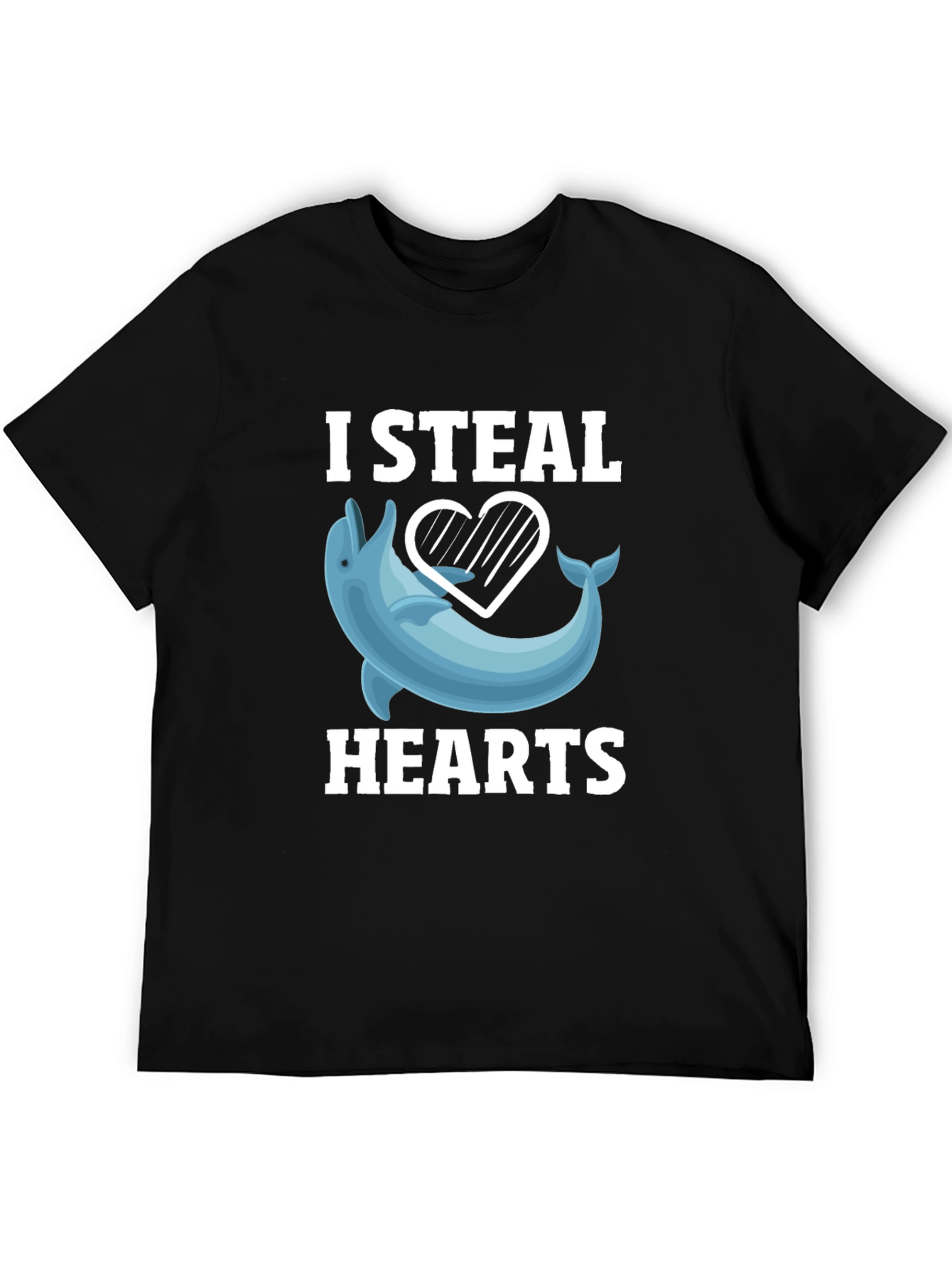 I Steal Hearts Dolphin Graphic T-Shirt