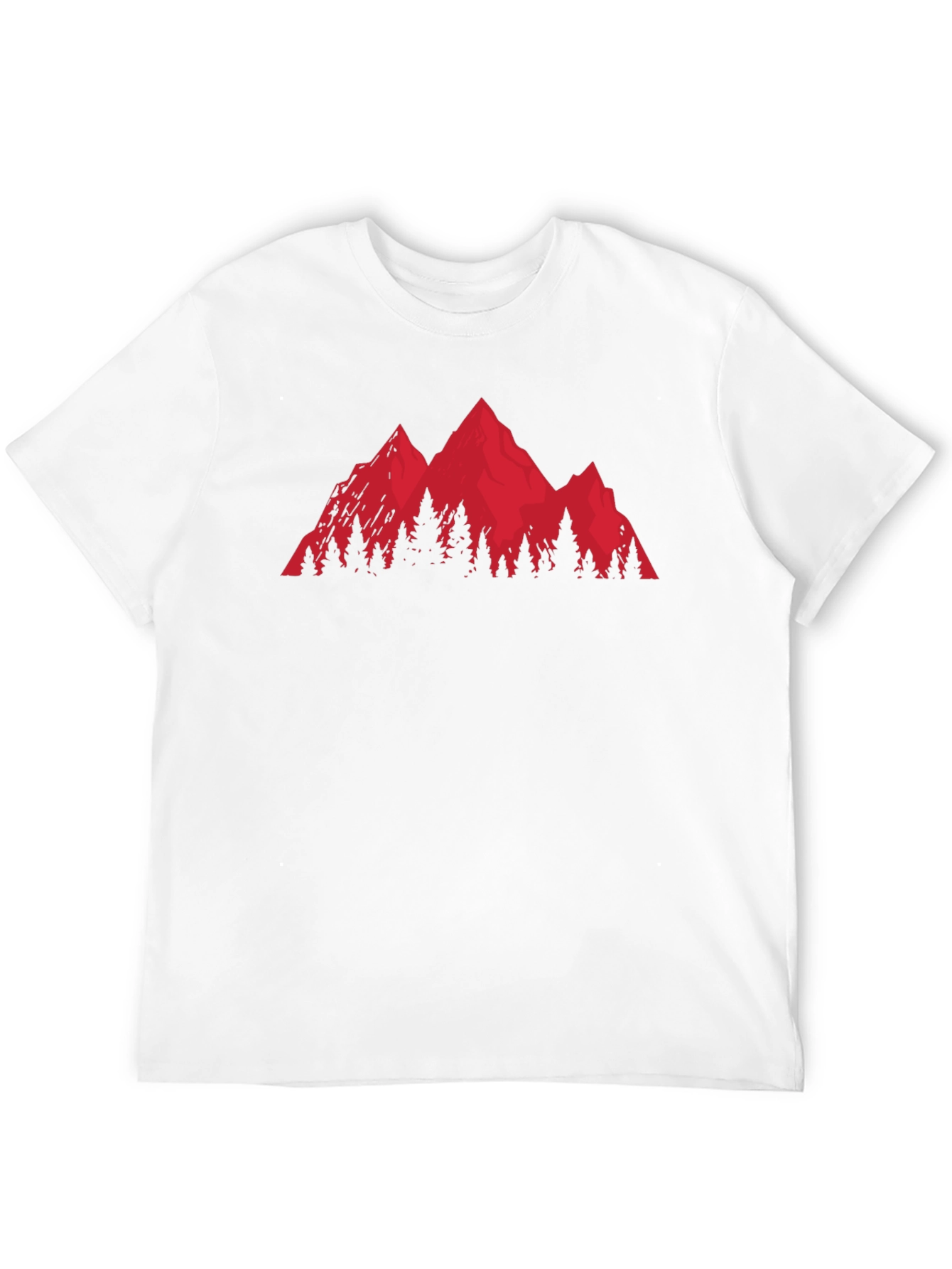Red Mountain Graphic Tee - Nature Inspired Black T-Shirt