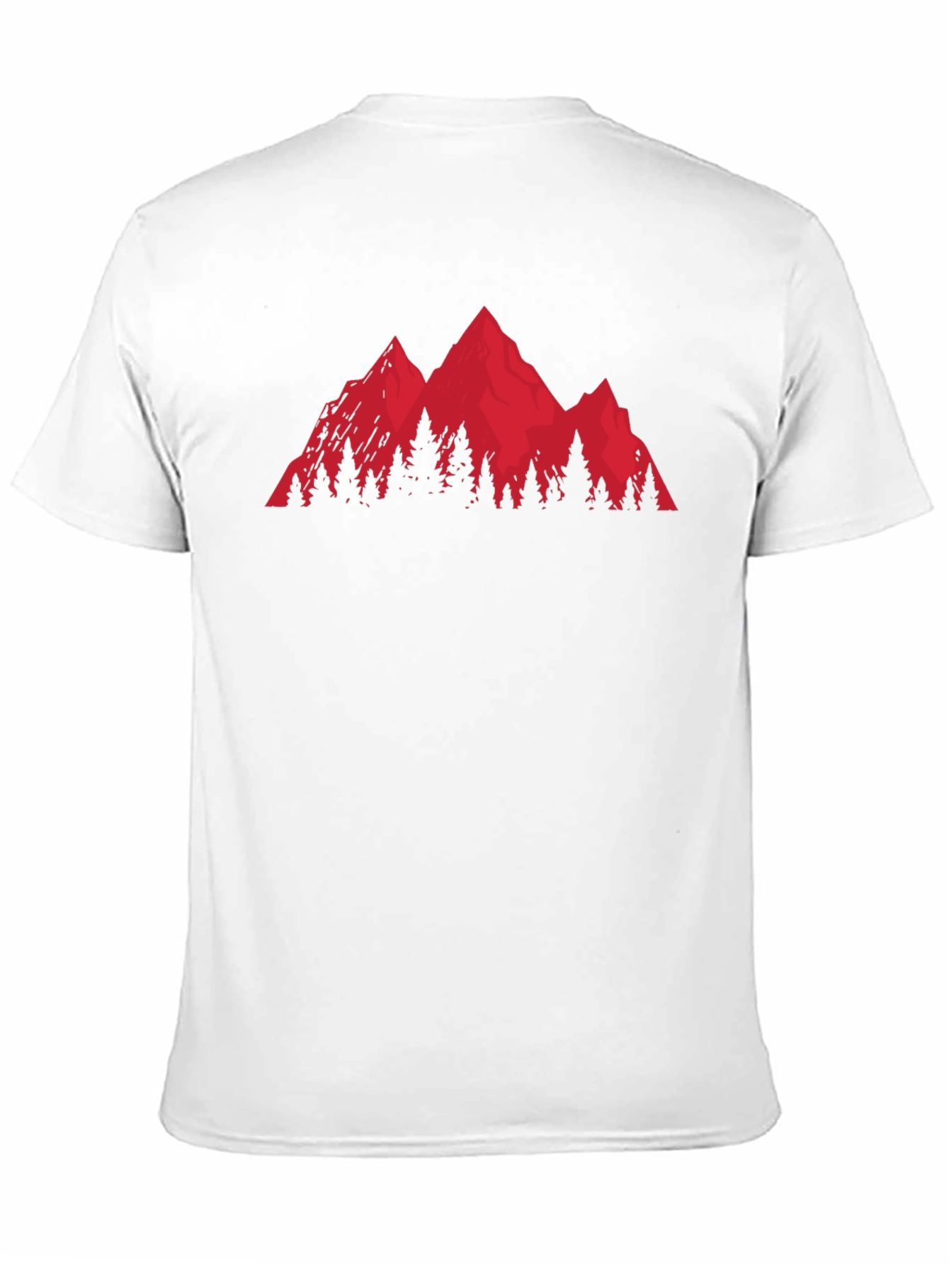 Red Mountain Graphic Tee - Nature Inspired Black T-Shirt