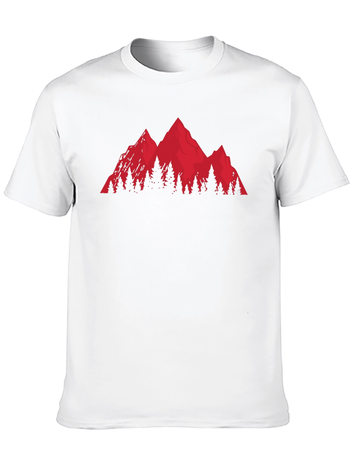 Red Mountain Graphic Tee - Nature Inspired Black T-Shirt