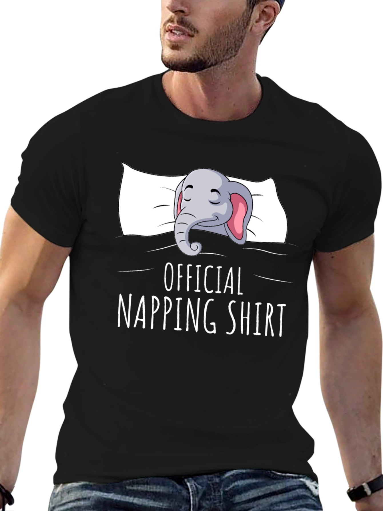 Official Napping Shirt - Elephant Cartoon Print