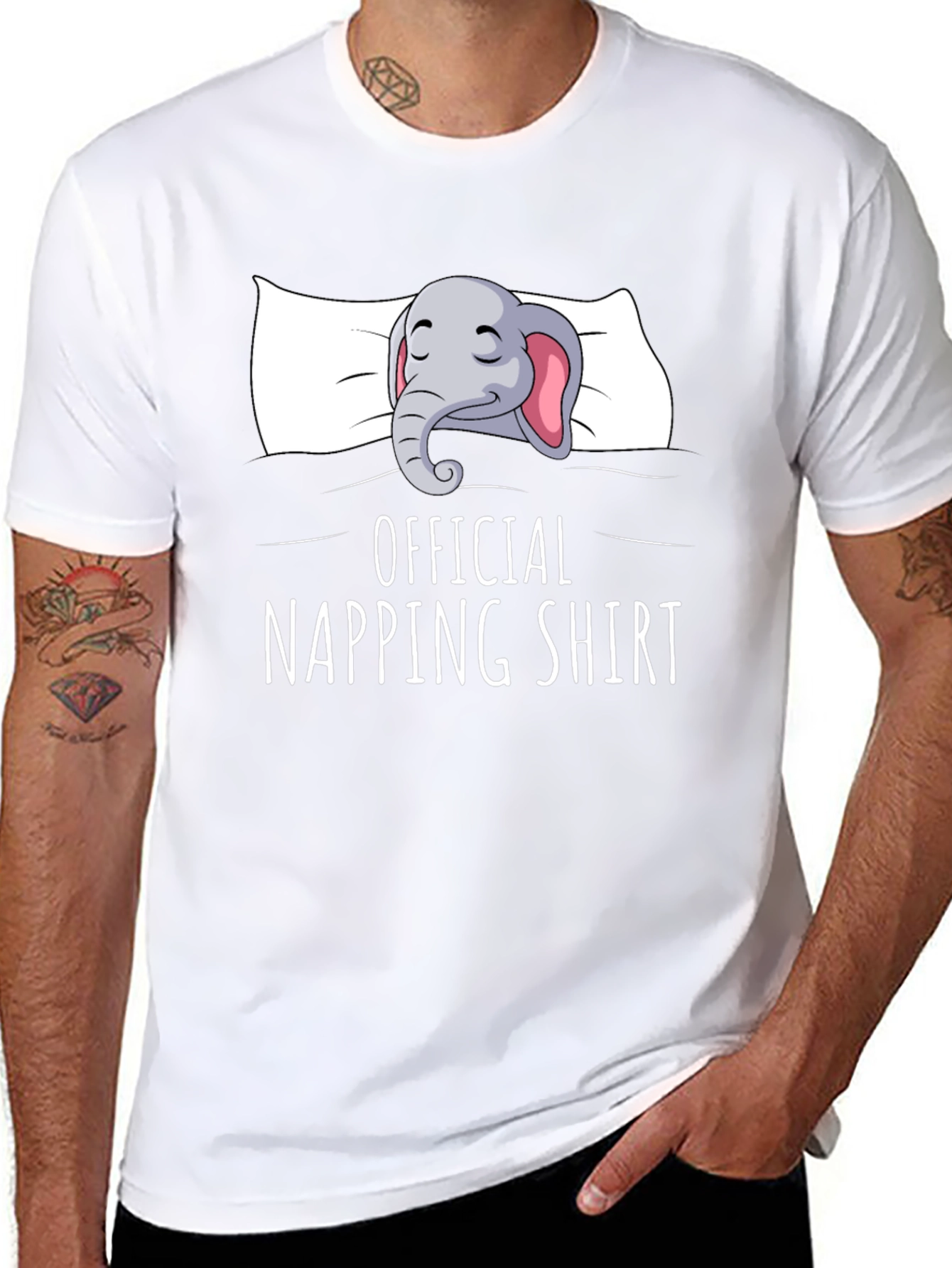 Official Napping Shirt - Elephant Cartoon Print