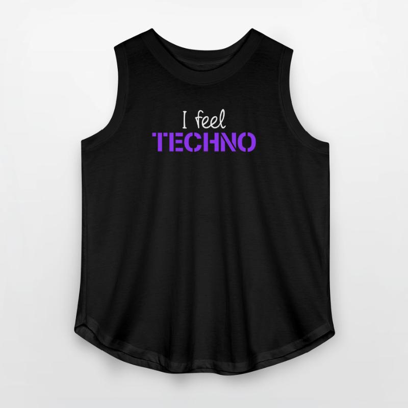 I feel Techno Music Love Letters Quote Party Logo