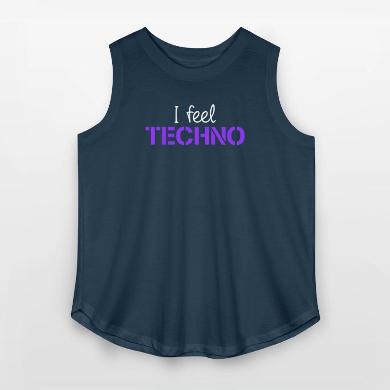 I feel Techno Music Love Letters Quote Party Logo