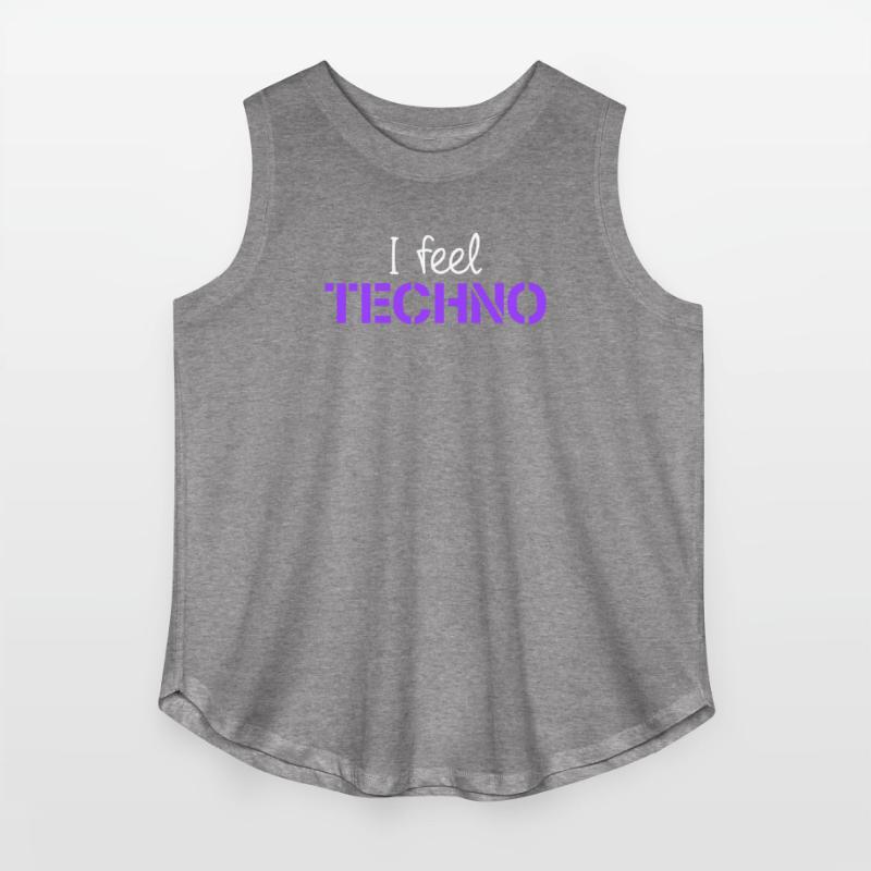 I feel Techno Music Love Letters Quote Party Logo
