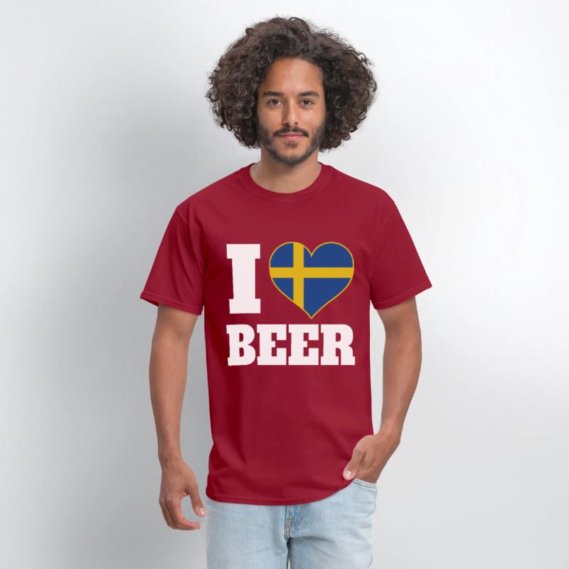 I Love Beer And Sweden Patriotic Expression
