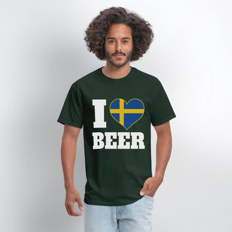 I Love Beer And Sweden Patriotic Expression