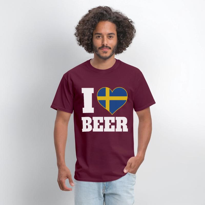 I Love Beer And Sweden Patriotic Expression