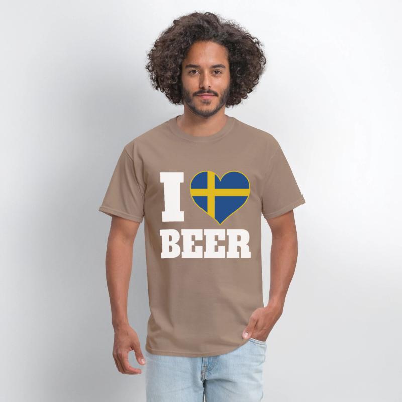 I Love Beer And Sweden Patriotic Expression