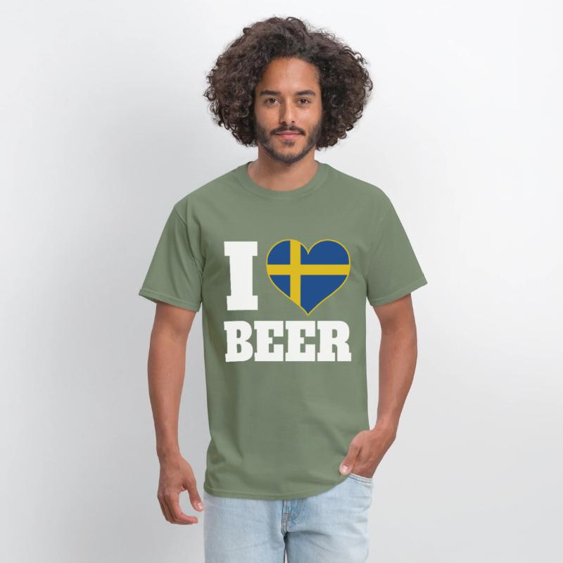 I Love Beer And Sweden Patriotic Expression
