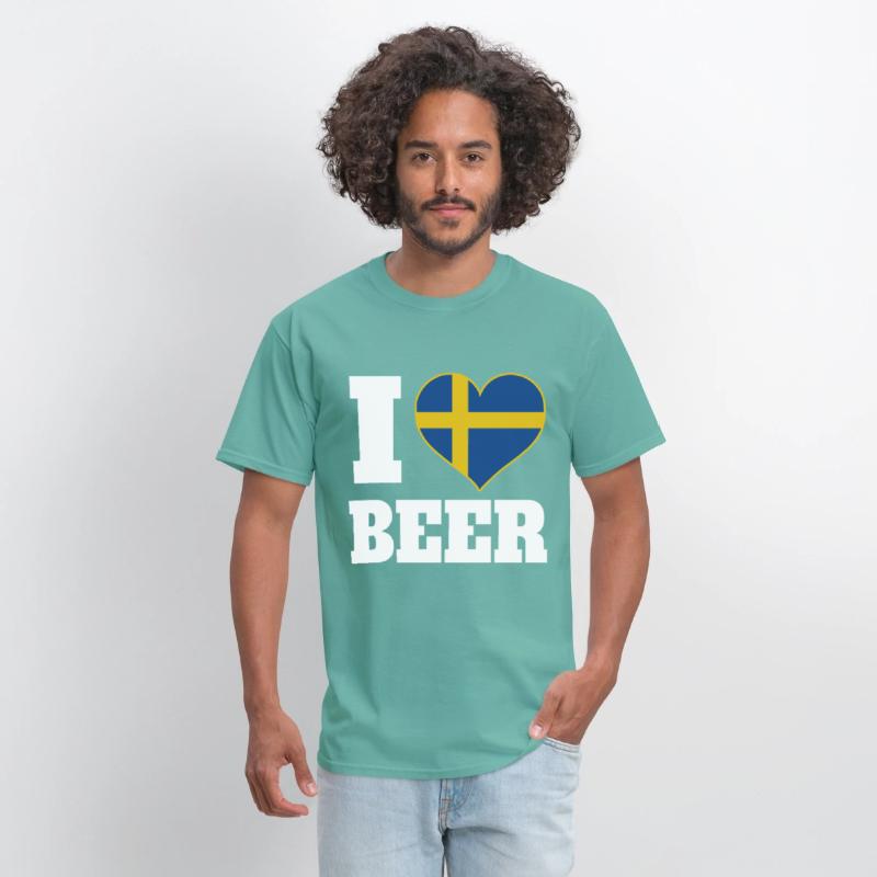I Love Beer And Sweden Patriotic Expression