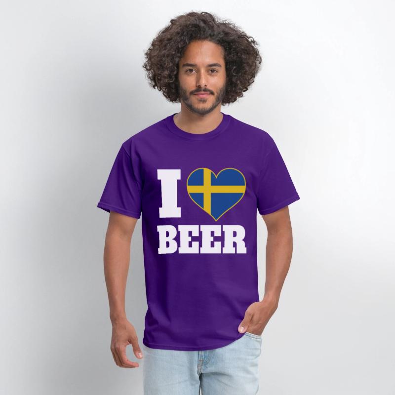 I Love Beer And Sweden Patriotic Expression