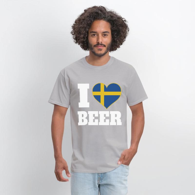 I Love Beer And Sweden Patriotic Expression