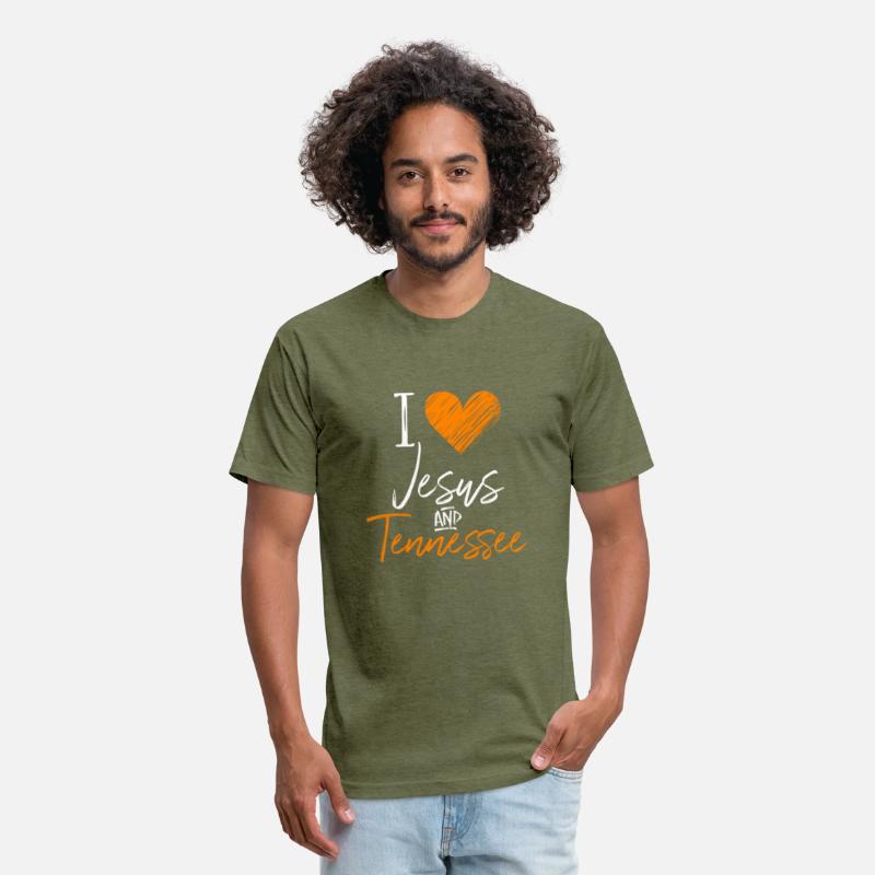 I Love Jesus And Tennessee Orange Heart Fan