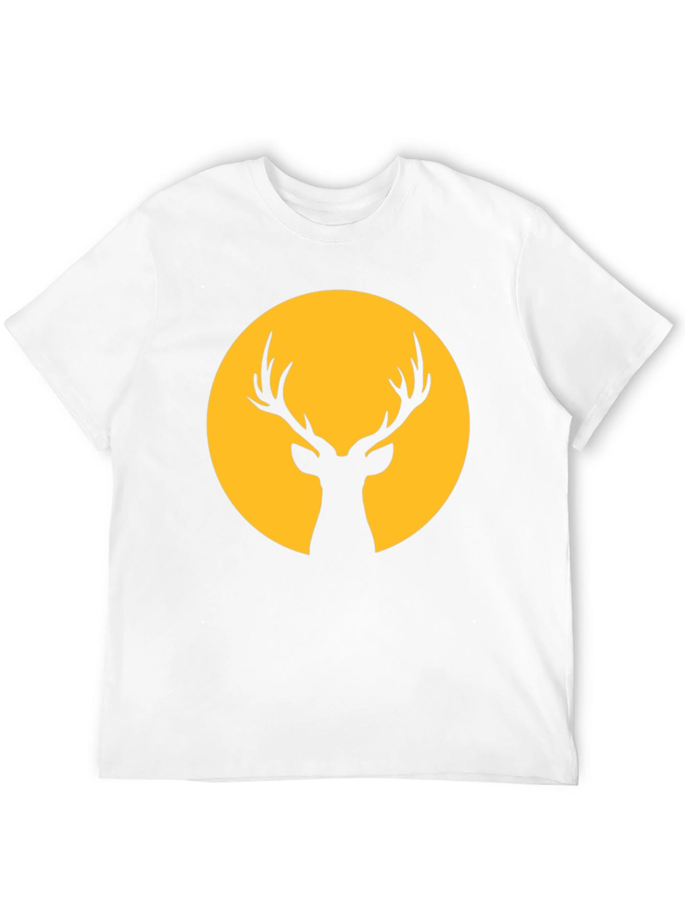 Deer Silhouette Graphic T-Shirt - Black