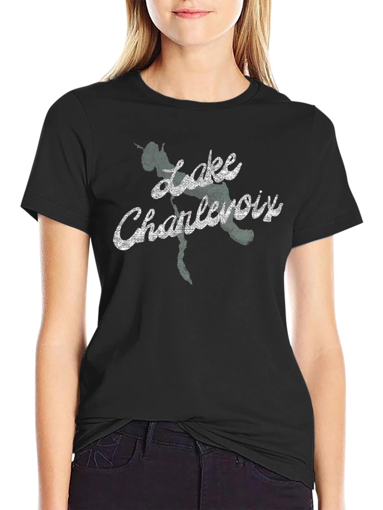 Lake Charlevoix Black T-Shirt